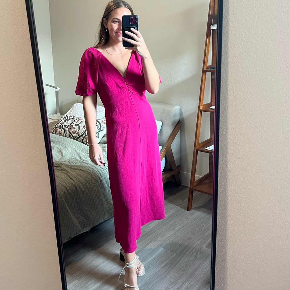 Zara midi dress magenta